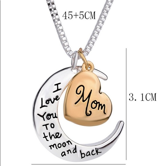 Mom Necklace. I love you to the moon and back - Picture 3 of 6